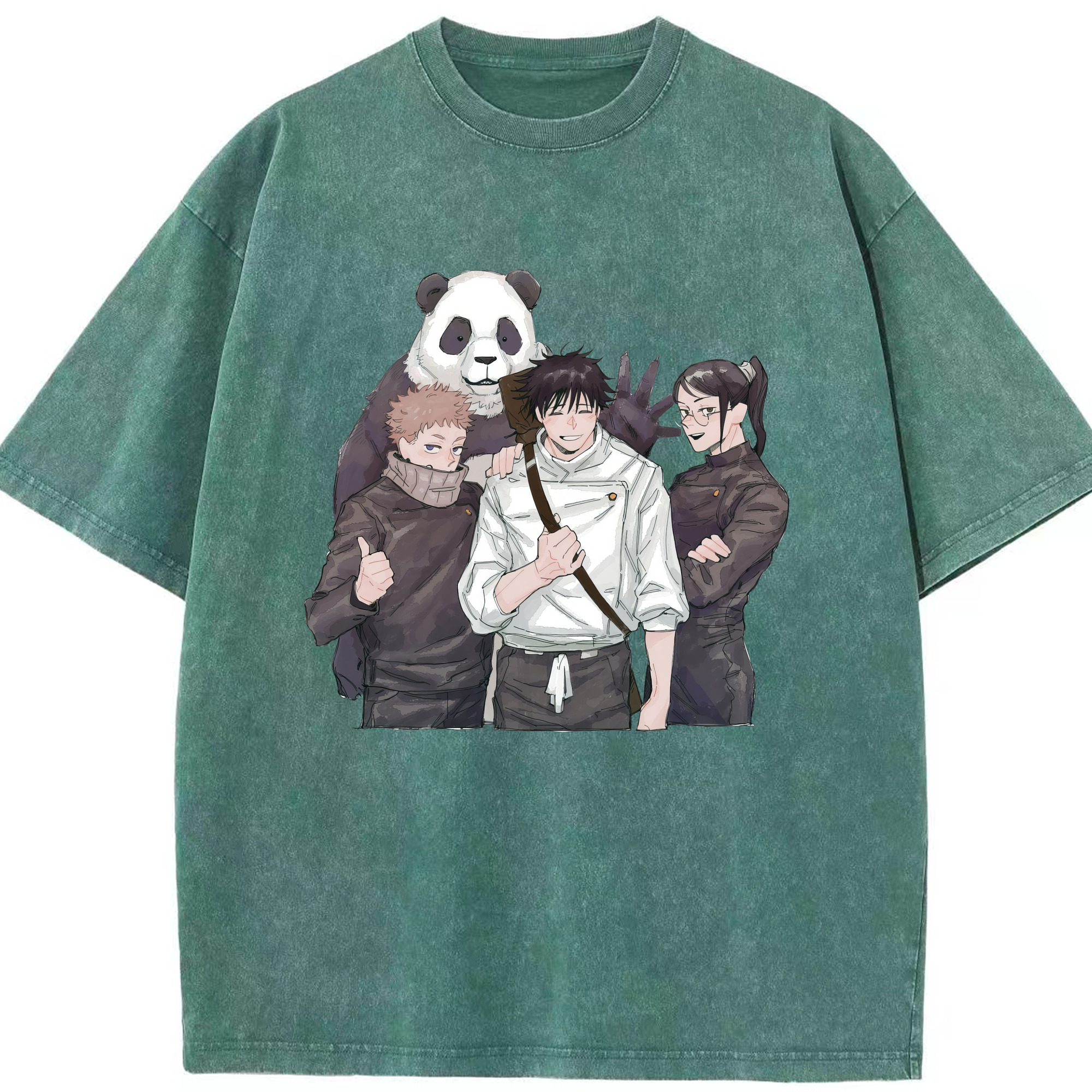 （画像用） 呪術廻戦 Jujutsu Kaisen 綿100% ヴィンテージ風 半袖Tシャツ（フロントプリント）